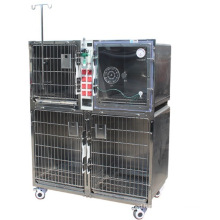 Veterinary Clinic 304 Stainless Steel Pet Cages Oxygen Door